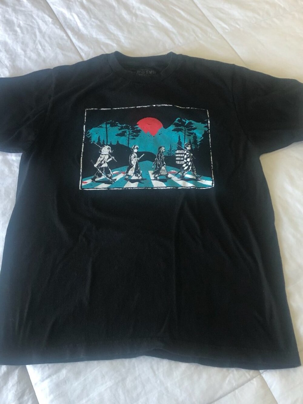 Demon Slayer: Abbey Road T-shirt Black Tee No Evil Unisex L Made in USA